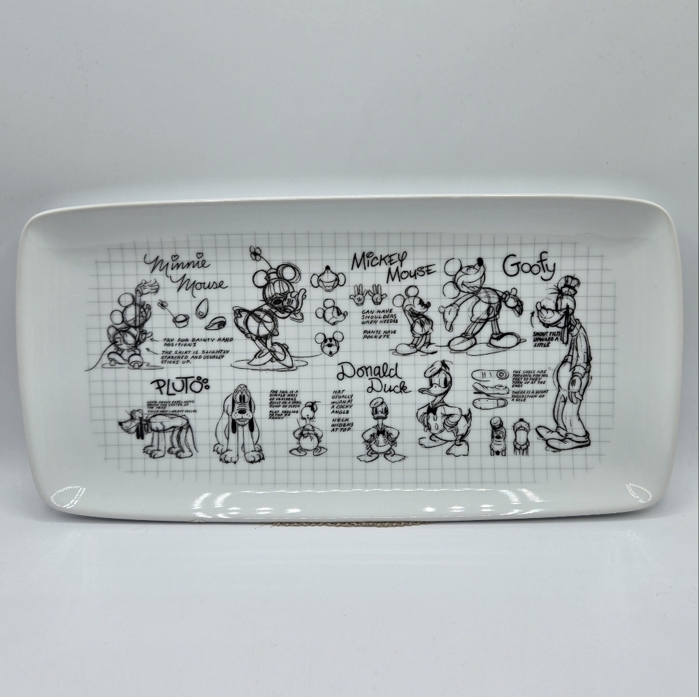 Disney Sketchbook Mickey Mouse & Friends Rectangular Plate Platter - Picture 8 of 8